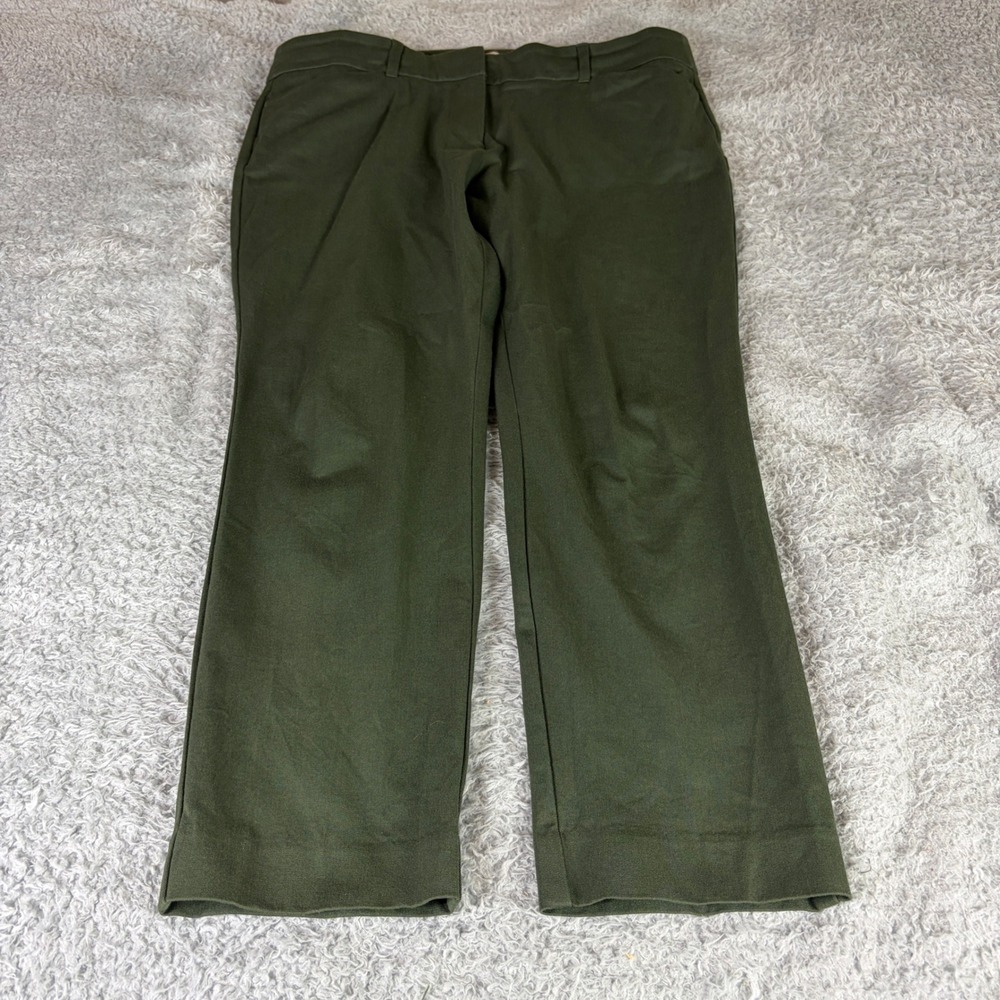 LOFT Outlet Modern Skinny Ankle Pants Olive Green Petite 12P Workwear